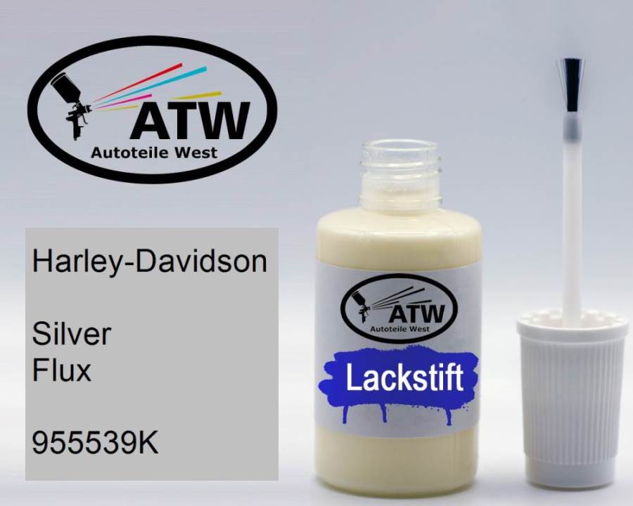 Harley-Davidson, Silver Flux, 955539K: 20ml Lackstift, von ATW Autoteile West.